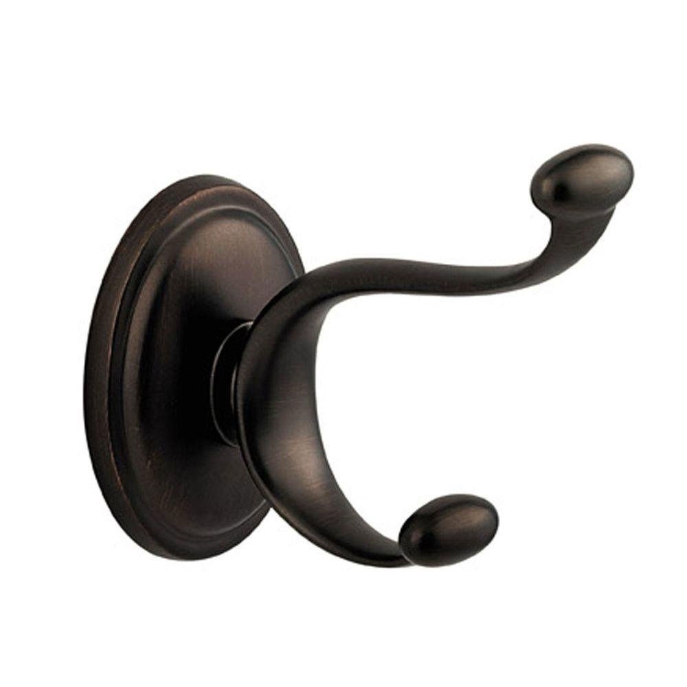 Classic Brown Wall Hooks with Double-Pronged Design(111)